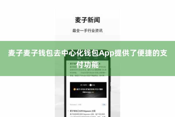 麦子麦子钱包去中心化钱包App提供了便捷的支付功能